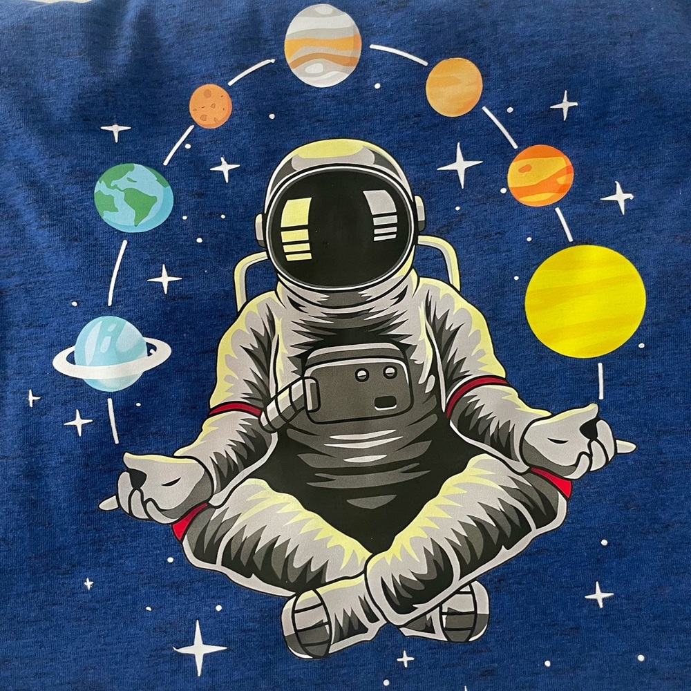 Blue Astronaut Graphic T-Shirt